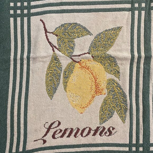 The Rug Barn Fruit Sampler Seafoam Combo Throw Blanket Cotton Vintage 57"x43" - Picture 8 of 14